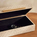 Alyna Embossed Faux Leather Storage Box 32X18X9.5Cm -Beige Pan Home