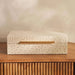 Alyna Embossed Faux Leather Storage Box 32X18X9.5Cm -Beige Pan Home