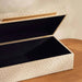 Alyna Embossed Faux Leather Storage Box 36X22X12Cm -Beige Pan Home