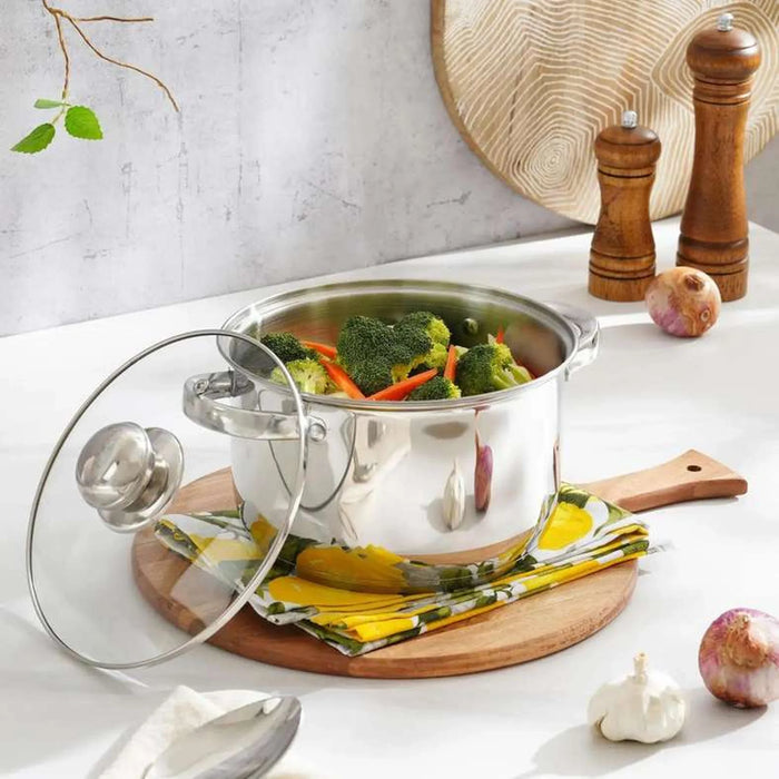 Amara Cooking Pot With Lid Dia20Cm -Chrome