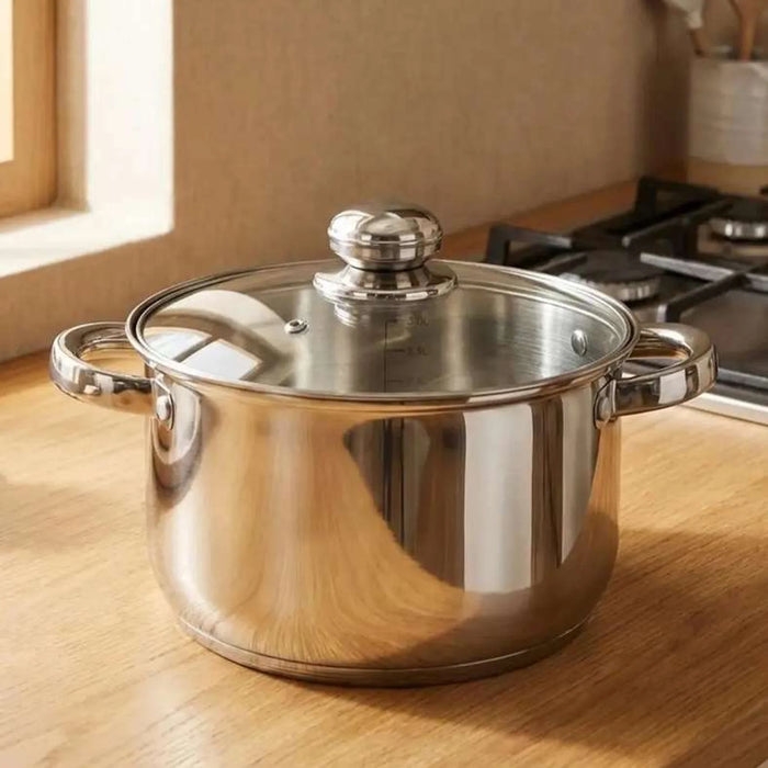 Amara Cooking Pot With Lid Dia20Cm -Chrome