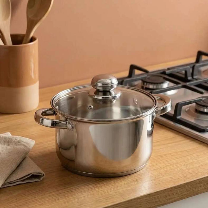 Amara Cooking Pot With Lid Dia20Cm -Chrome