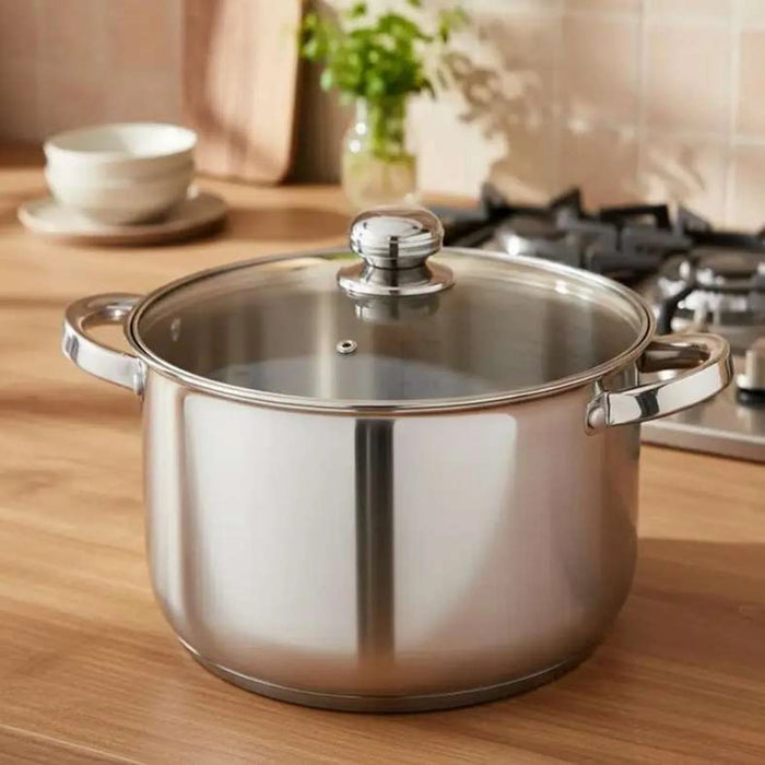 Amara Cooking Pot With Lid Dia28Cm -Chrome