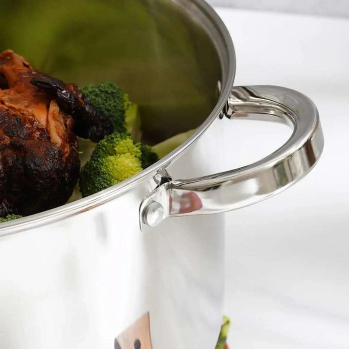 Amara Cooking Pot With Lid Dia28Cm -Chrome