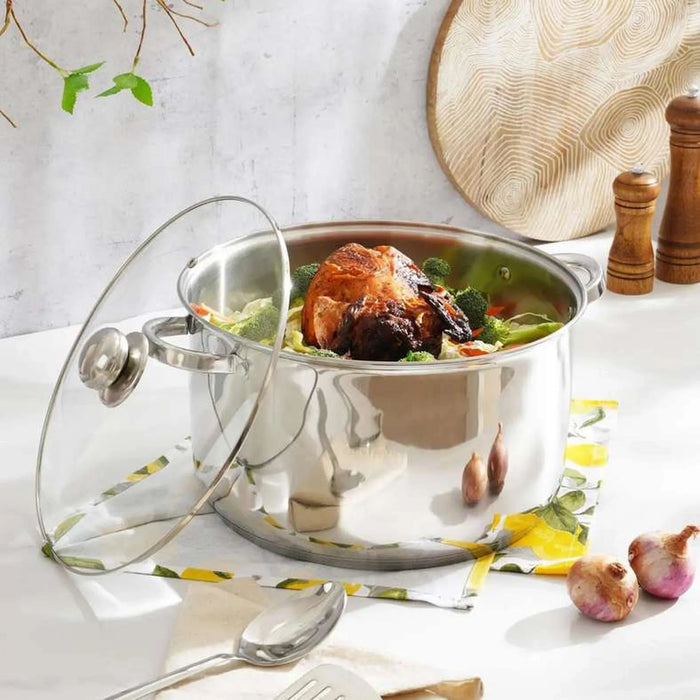 Amara Cooking Pot With Lid Dia32Cm -Chrome