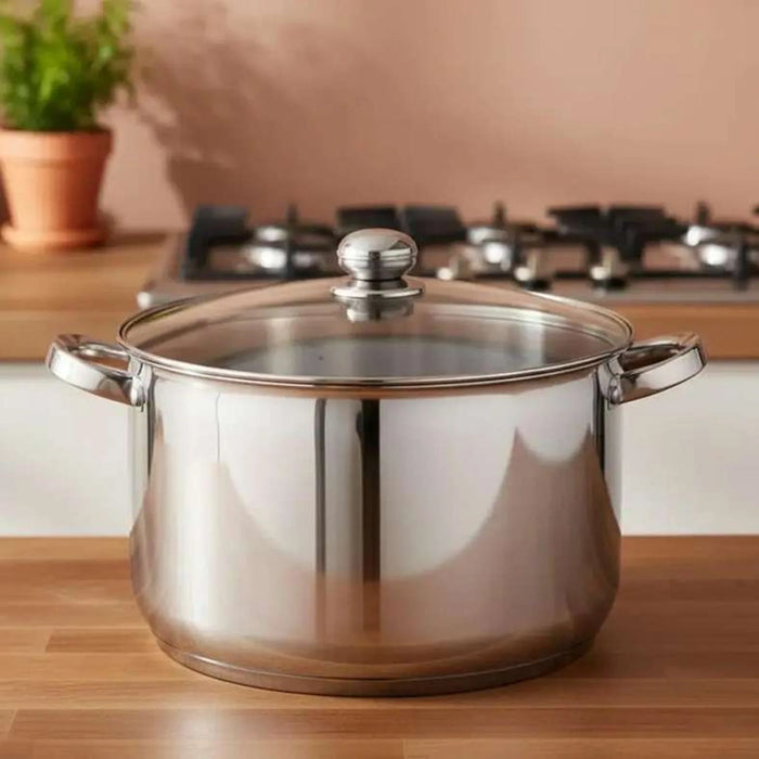 Amara Cooking Pot With Lid Dia32Cm -Chrome