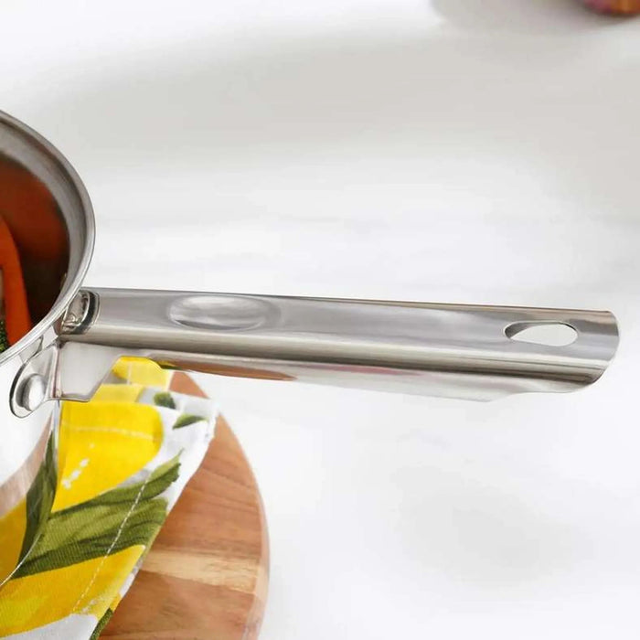Amara Sauce Pan With Lid Dia16X10.5Cm -Chrome Pan Home