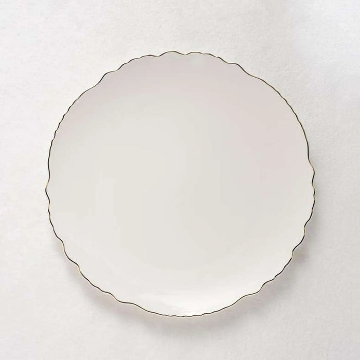 Amari Scallop Porcelain Dinner Plate Dia26.5Cm -White