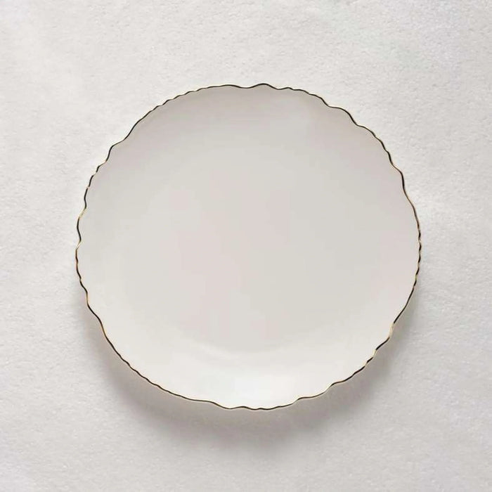 Amari Scallop Porcelain Side Plate Dia19Cm -White