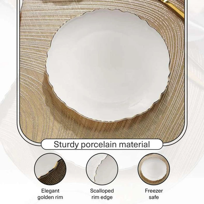 Amari Scallop Porcelain Side Plate Dia19Cm -White