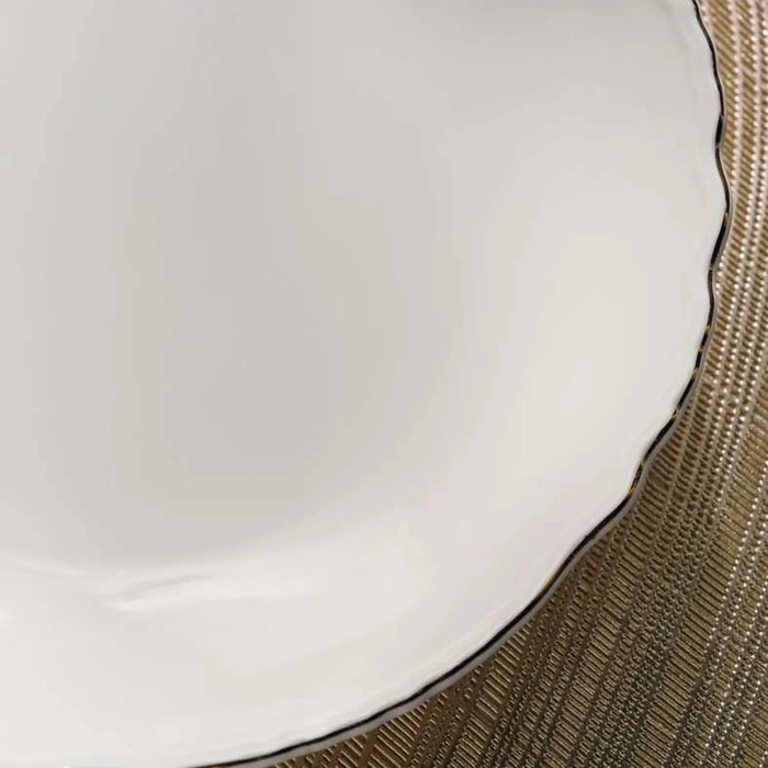 Amari Scallop Porcelain Soup Plate Dia20.9Cm -White
