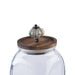 Amaya 4-Piece Glass Canister With Wooden Lid - Clear Pan Home