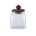 Amaya 4-Piece Glass Canister With Wooden Lid - Clear Pan Home