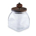Amaya 4-Piece Glass Canister With Wooden Lid - Clear Pan Home