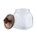 Amaya 4-Piece Glass Canister With Wooden Lid - Clear Pan Home