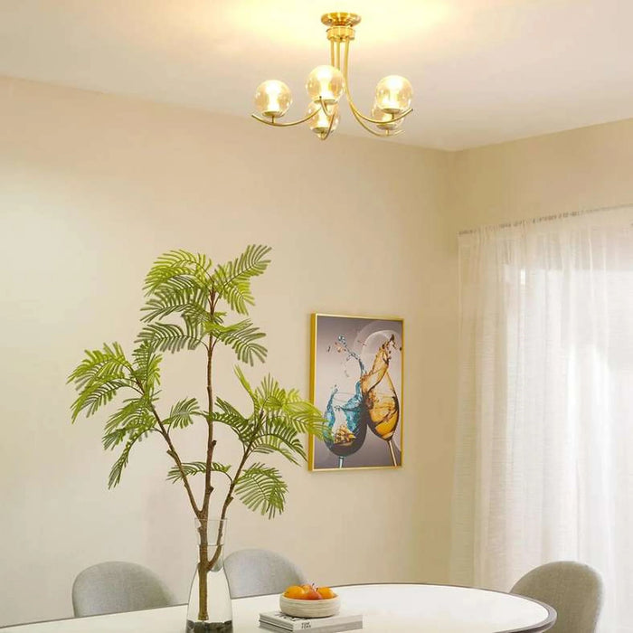 Ambient 5-Lights E-27 Pendant Lamp 69X36Cm - Brass