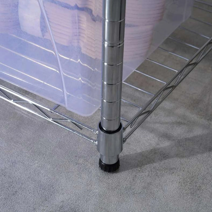 Ambrose 5-Tier Wire Shelf 90X35X178Cm - Chrome