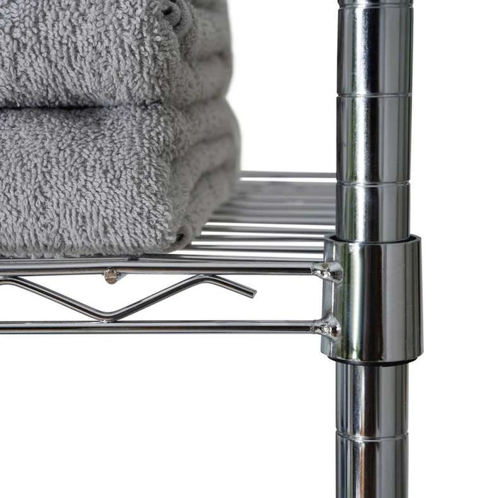 Ambrose 5-Tier Wire Shelf 90X35X178Cm - Chrome