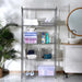 Ambrose 5-Tier Wire Shelf 90X35X178Cm - Chrome Pan Home