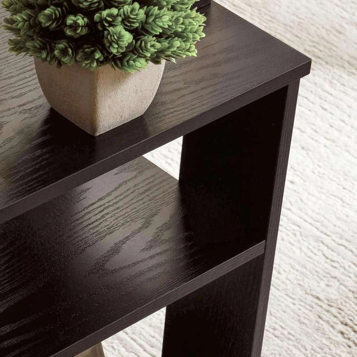 Amela 3 Tier Book Shelf Melamine - Black
