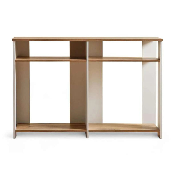 Amela 3 Tier Book Shelf Melamine Large - Natural & White