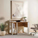 Amela Writing Desk With Shelves Melamine - Natural & White Pan Home
