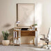 Amela Writing Desk With Shelves Melamine - Natural & White Pan Home