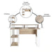 Amela Writing Desk With Shelves Melamine - Natural & White Pan Home