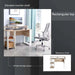 Amela Writing Desk With Shelves Melamine - Natural & White Pan Home