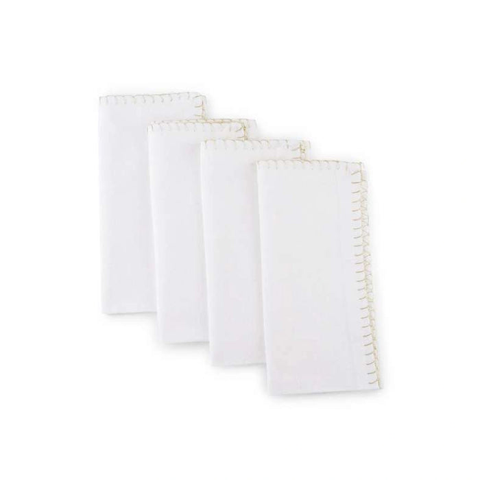 Amelia S/4 Napkin White Gold