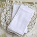 Amelia S/4 Napkin White Silver Pan Home