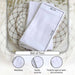 Amelia S/4 Napkin White Silver Pan Home