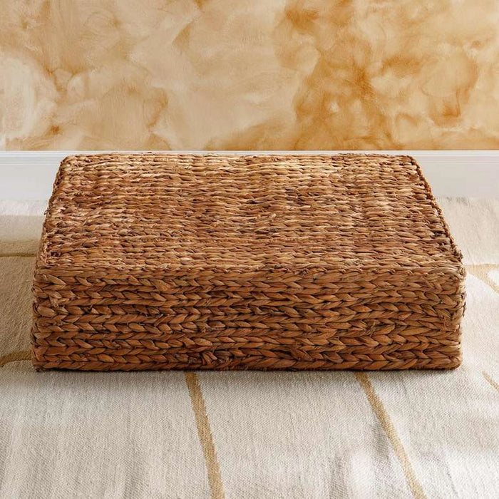 Amelie Water Hyacith Square Flat Pouf 78X78X20Cm - Natural