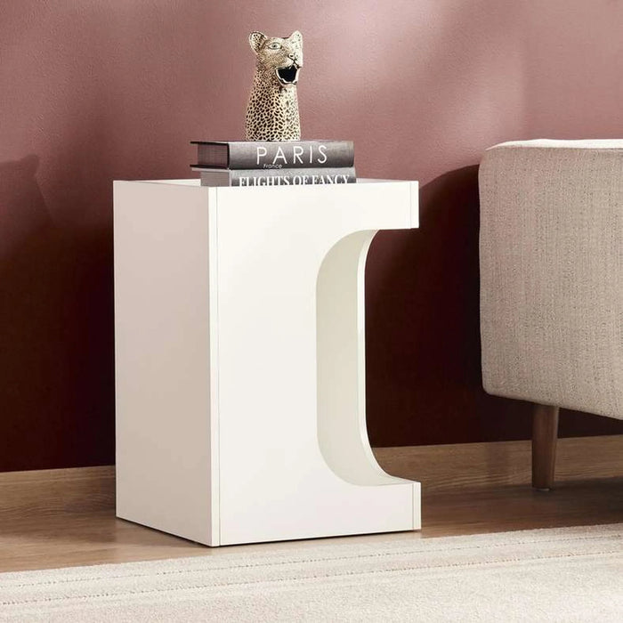Amico Cat Wooden End Table Pet Furniture Melamine - White