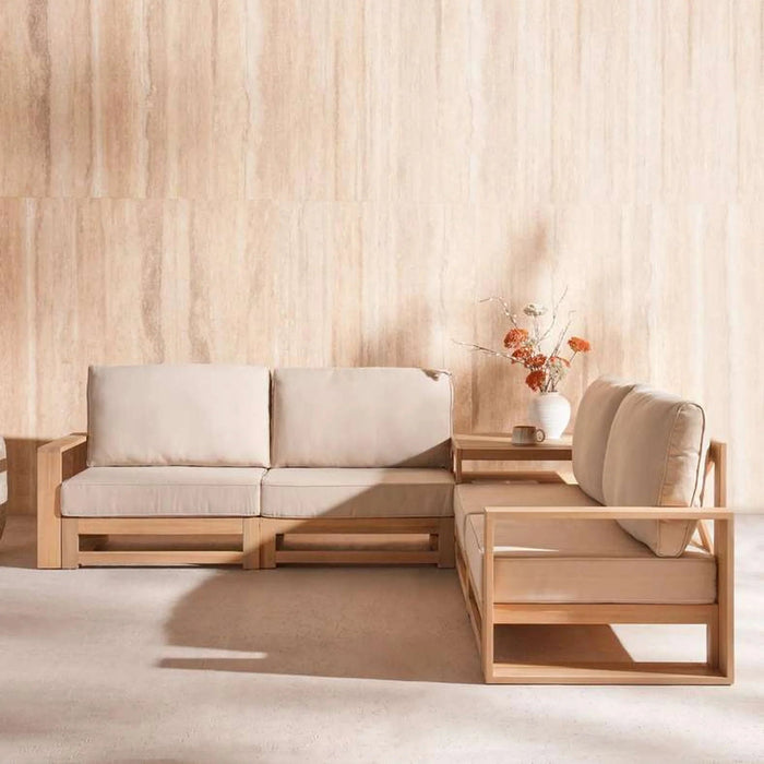 Amico Outdoor Sofa Set 2+2 + Coffee Table -Beige Pan Home