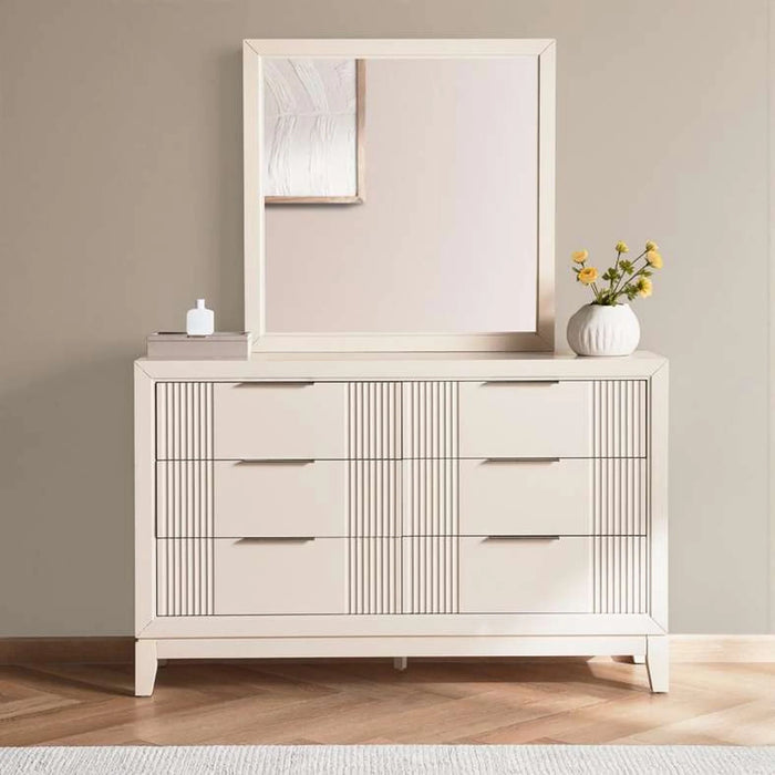 Amirel Dresser With Mirror - Off White