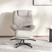 Amore Accent Chair + Ottoman -Beige Pan Home