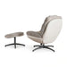 Amore Accent Chair + Ottoman -Beige Pan Home