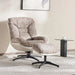 Amore Accent Chair + Ottoman - Brown Pan Home