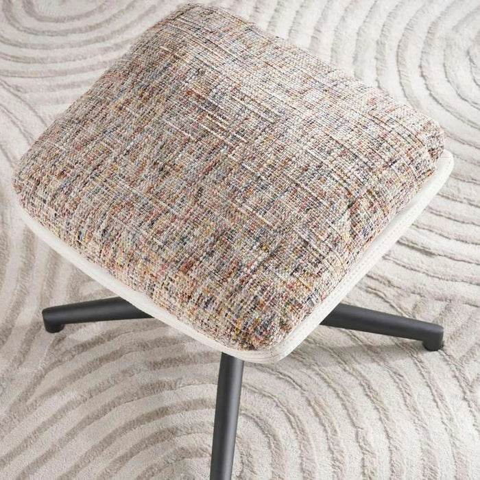 Amore Accent Chair + Ottoman - Brown Pan Home