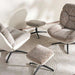 Amore Accent Chair + Ottoman - Brown Pan Home