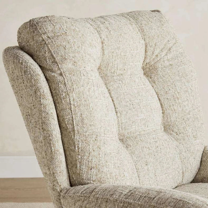 Amore Accent Chair With Ottoman - Beige Pan Home