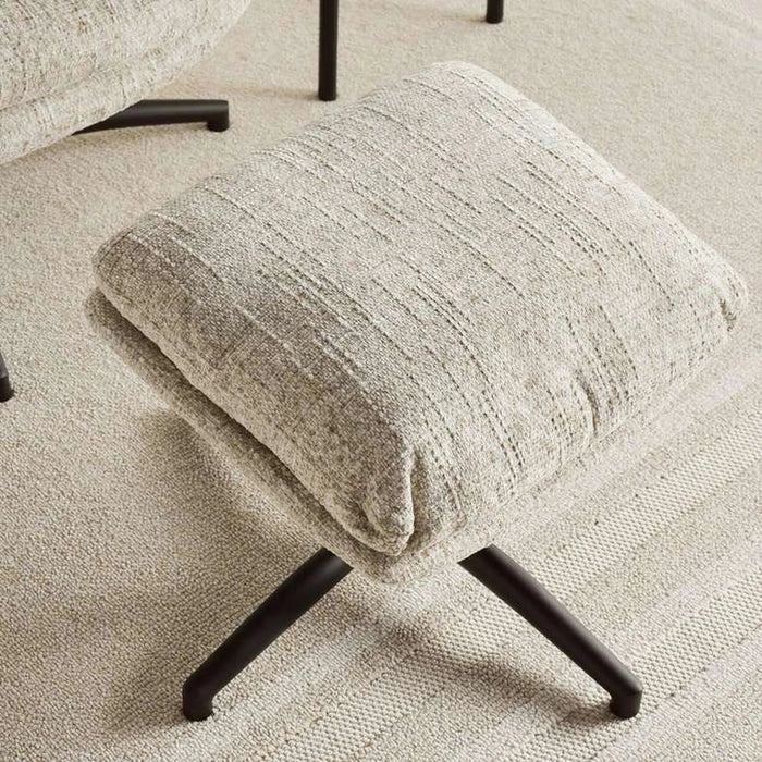 Amore Accent Chair With Ottoman - Beige Pan Home