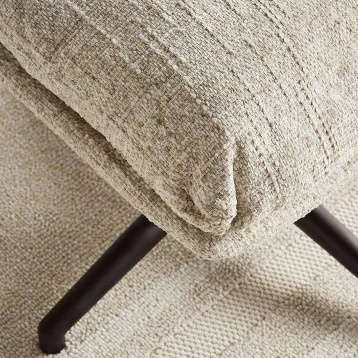 Amore Accent Chair With Ottoman - Beige Pan Home