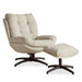 Amore Accent Chair With Ottoman - Beige Pan Home