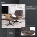Amore Accent Chair With Ottoman - Dark Brown Pan Home