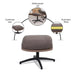 Amore Accent Chair With Ottoman - Dark Brown Pan Home