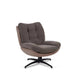 Amore Accent Chair With Ottoman - Dark Brown Pan Home