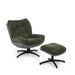 Amore Accent Chair With Ottoman - Green Pan Home