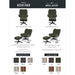 Amore Accent Chair With Ottoman - Green Pan Home
